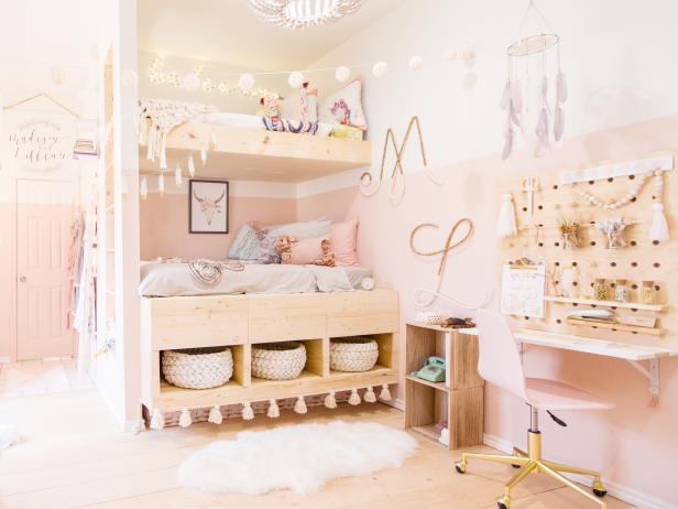 Girl Bedroom Loft Bed Idea